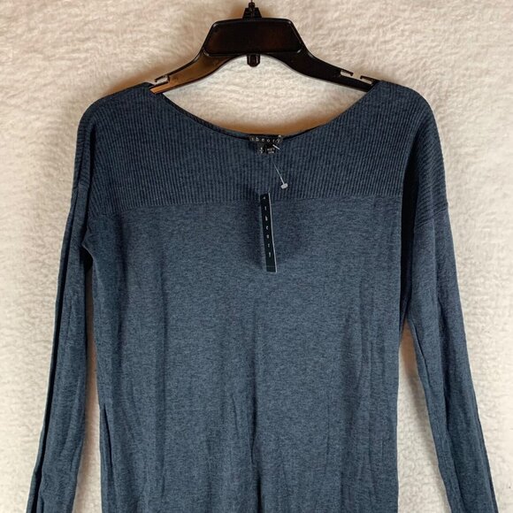 Theory Avanti Briola Women's Marine Knit Pullover Sweater Dress Linen S NWT 9198 - Picture 2 of 12